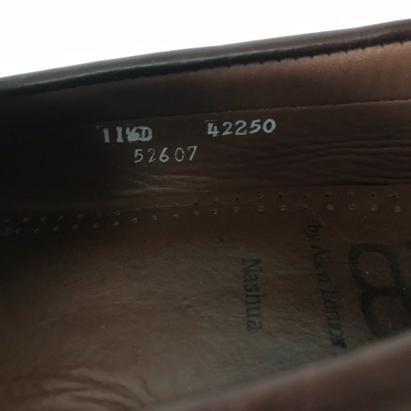Allen Edmonds Nashua Brown Leather Loafers 11.5D